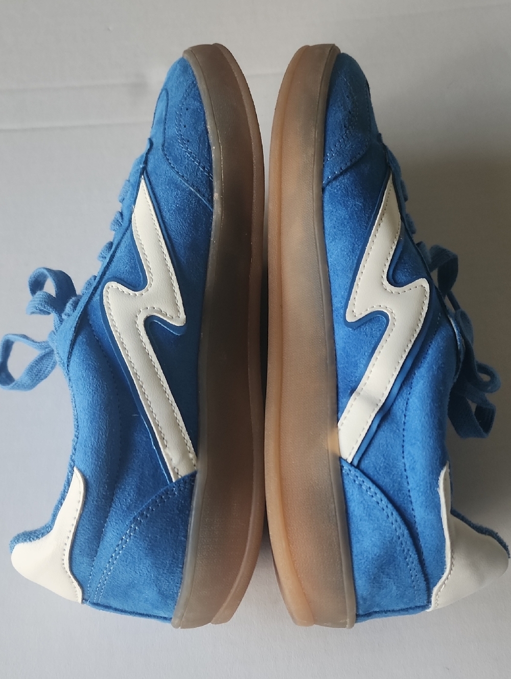 Madden Girl Giia Blue Suede Sneakers - Picture 5 of 10